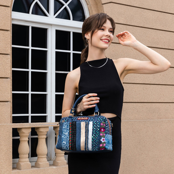 TORBA NICOLE LEE JS17051 DENIM PATCH FW2024