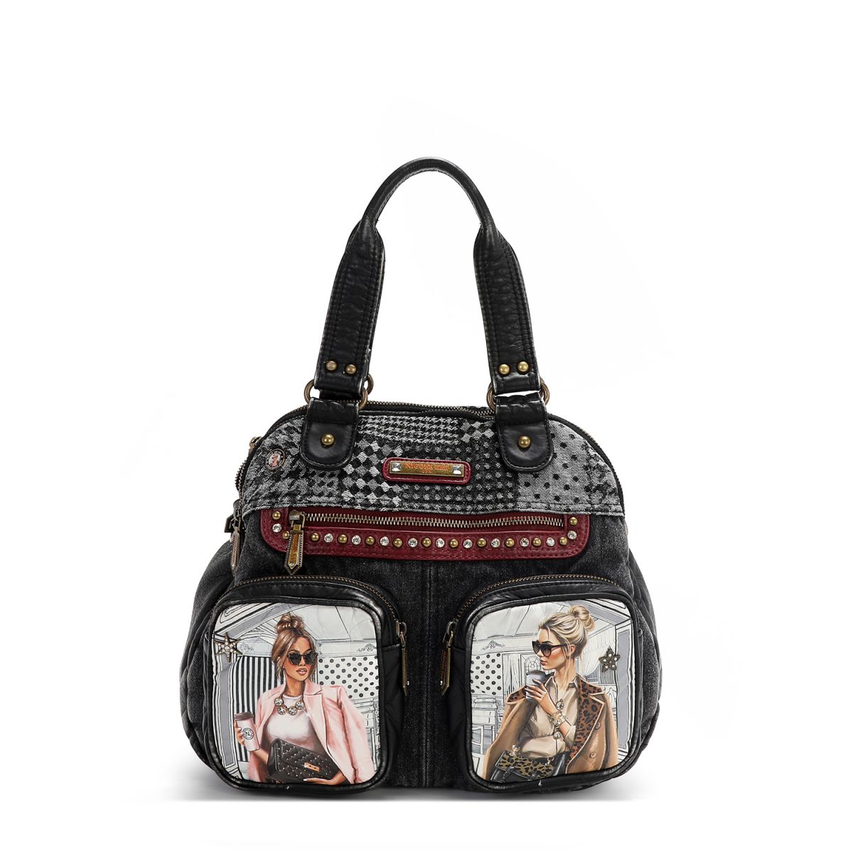 TORBA NICOLE LEE JS17129 DENIM LADIES NIGHT OUT FW2024