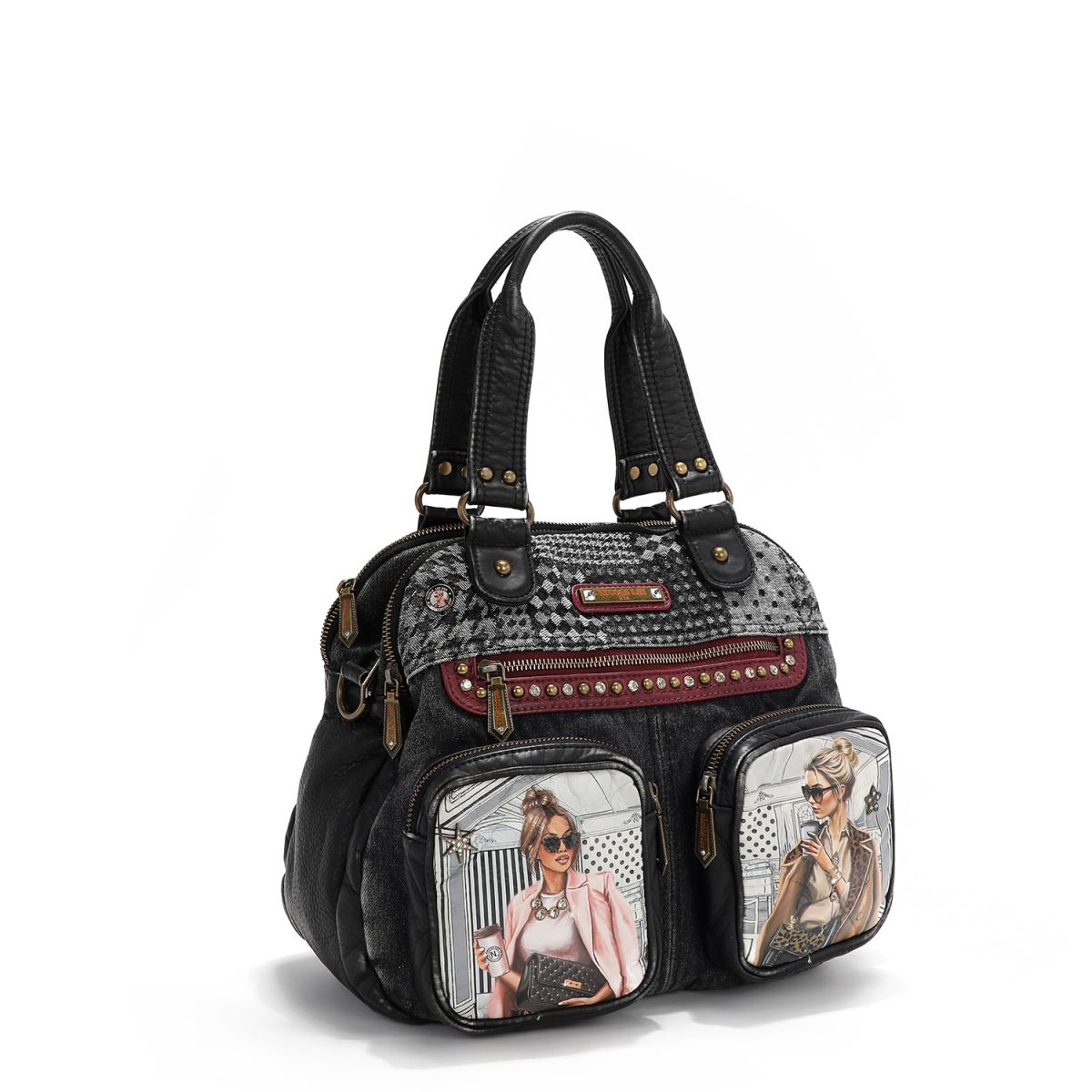 TORBA NICOLE LEE JS17129 DENIM LADIES NIGHT OUT FW2024