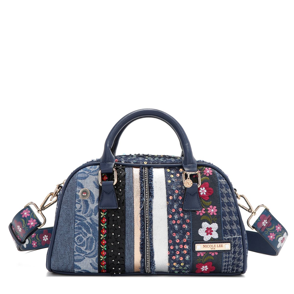 TORBA NICOLE LEE JS17045 DENIM PATCH FW2024