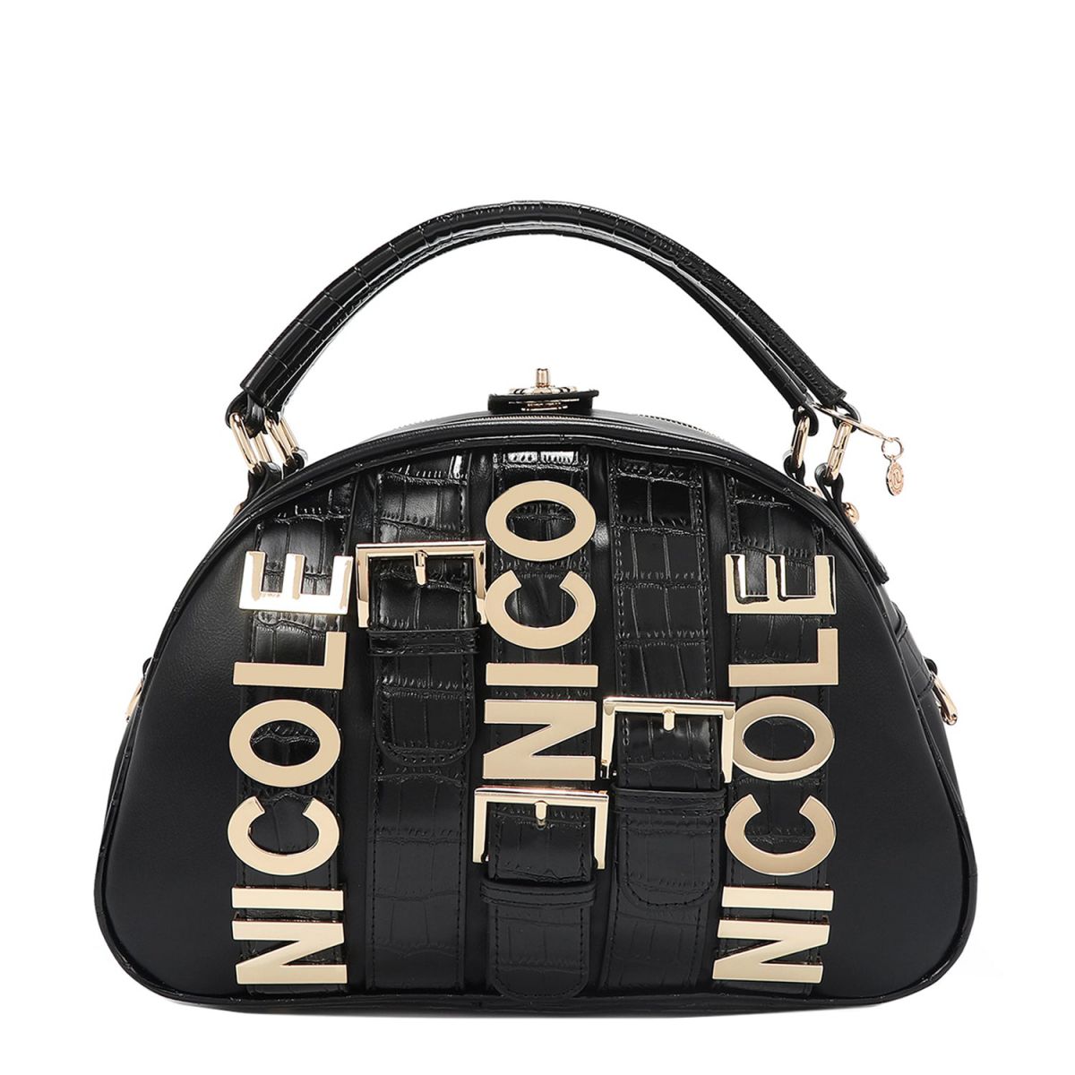 TORBA NICOLE LEE P17204 LOGO BLACK SS2025