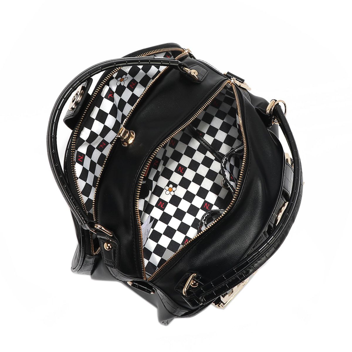 TORBA NICOLE LEE P17204 LOGO BLACK SS2025