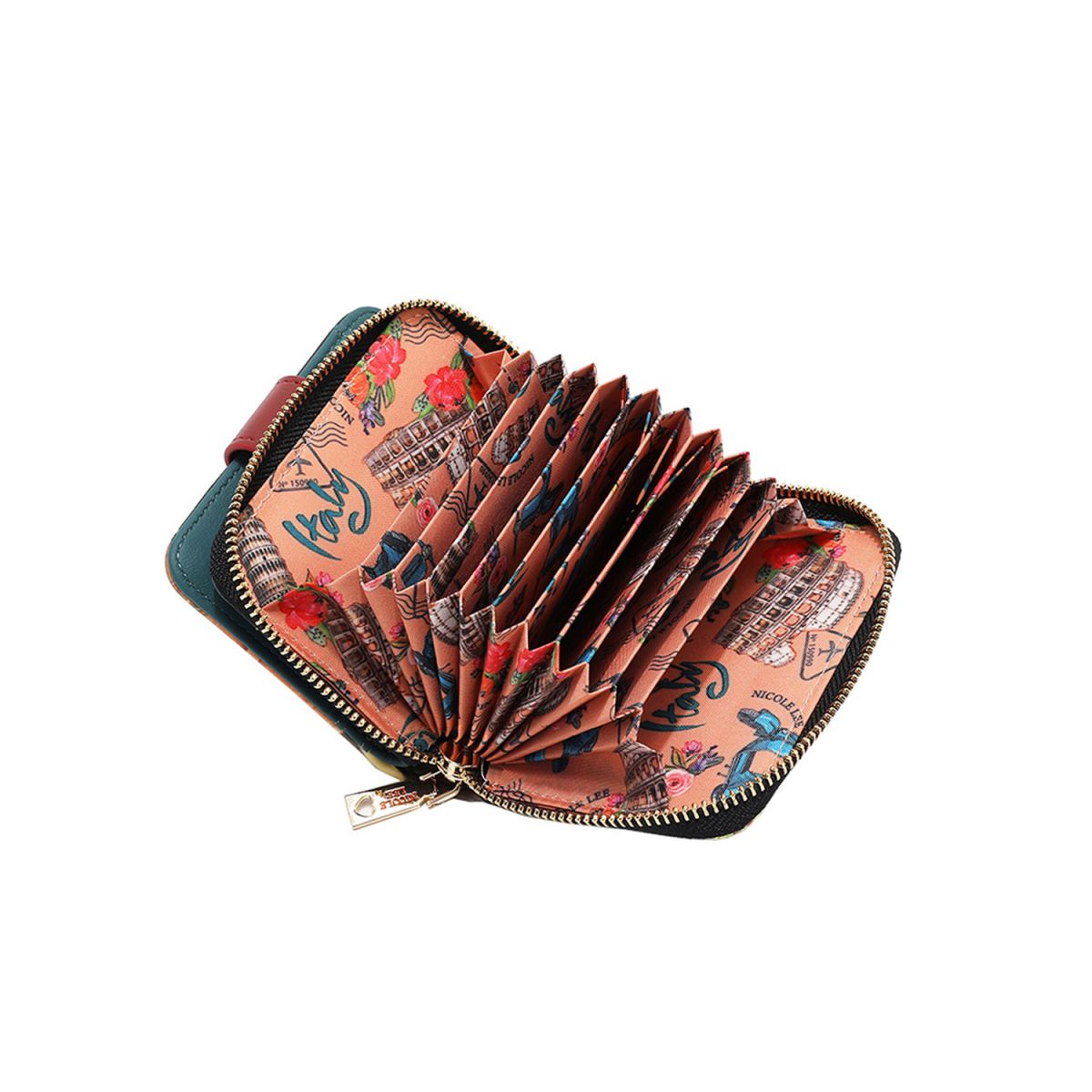 NOVČANIK SREDNJI SA KOPČOM NICOLE LEE PRT6903 MARTHA TRAVELS ITALY SS2025