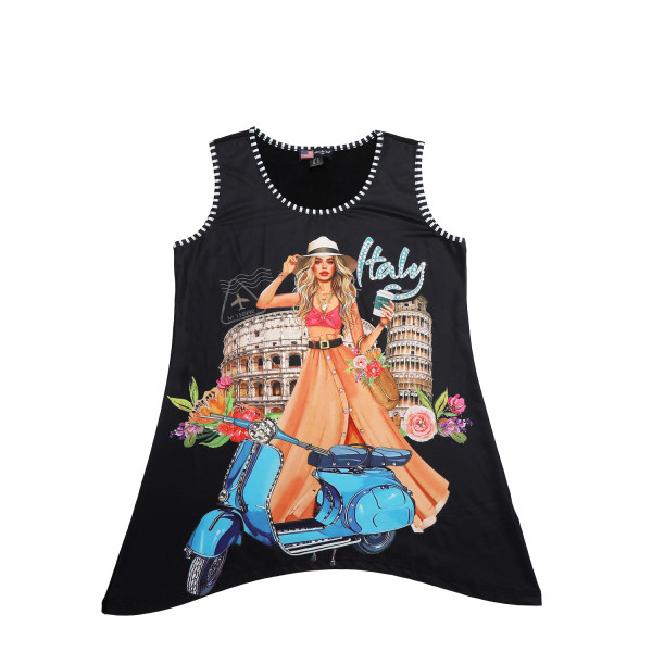 MAJICA NICOLE LEE TOP1018 MARTHA TRAVELS ITALY SS2025